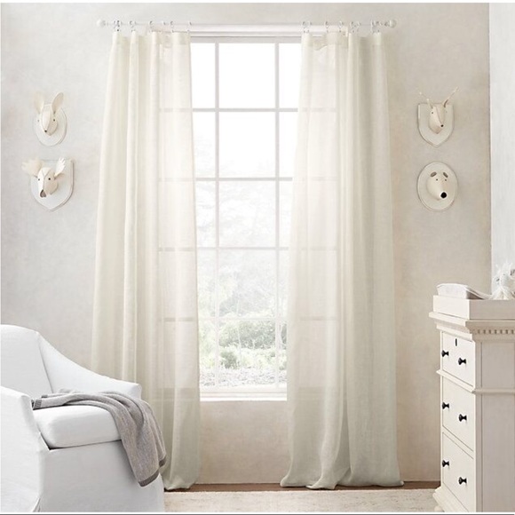 Restoration Hardware Accents Sheer Belgian Linen Drapes Poshmark